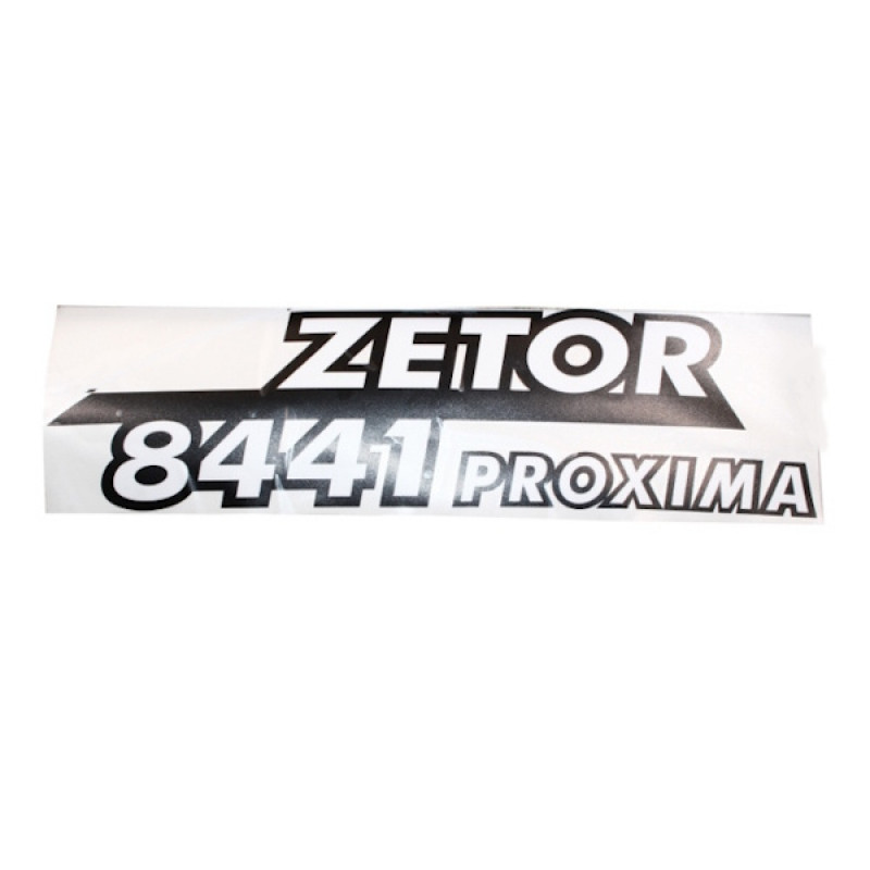 Zetor Schlepperbezeichnung - Aufkleber - Sticker - " ZETOR 8441 PROXIMA " - links 54.802.006 Ersatzteile » Agrapoint 