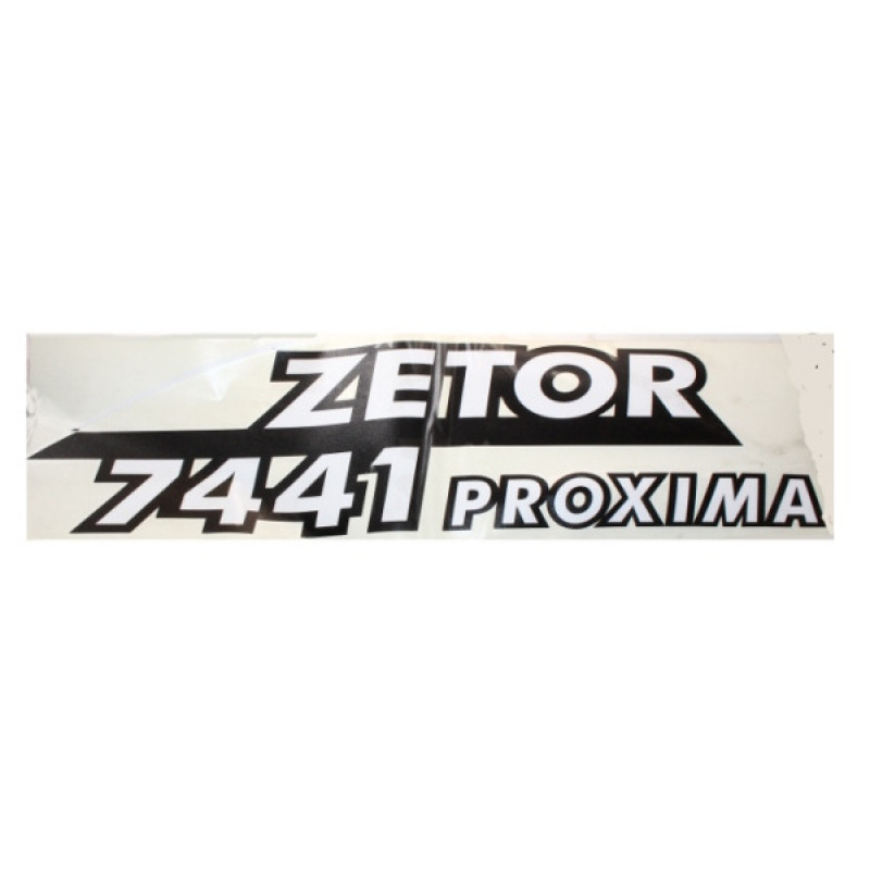 Zetor Schlepperbezeichnung - Aufkleber - Sticker - " ZETOR 7441 PROXIMA " - links 54.802.012 Ersatzteile » Agrapoint 