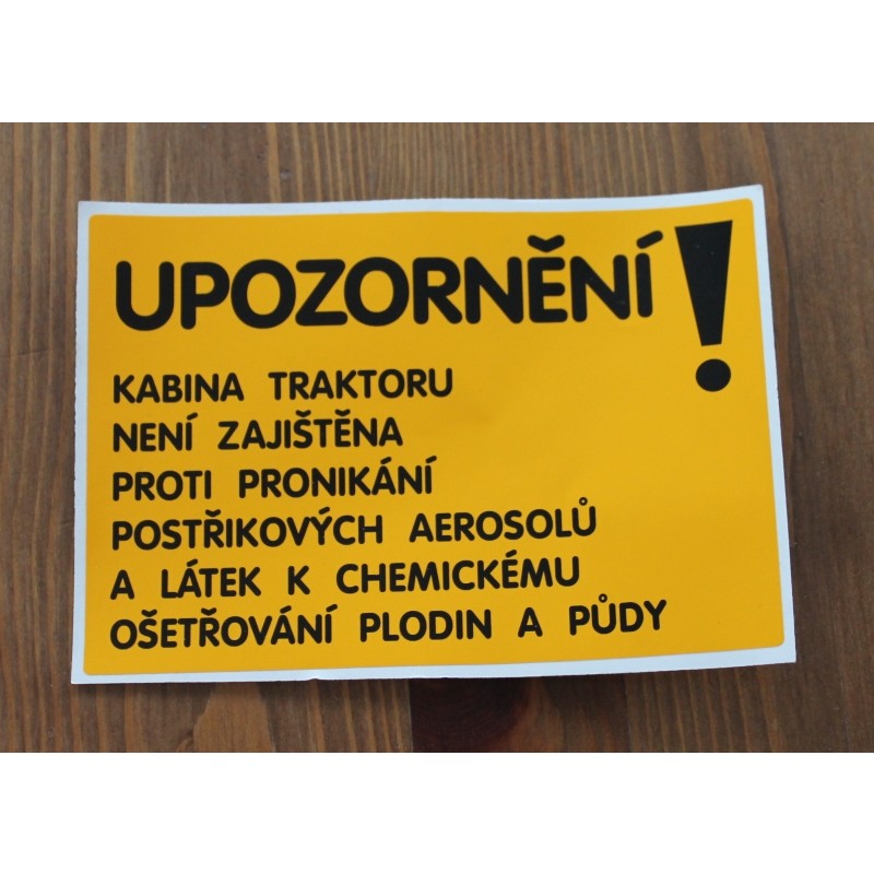 Zetor UR1 Aufkleber Warnschild 59116686 Ersatzteile » Agrapoint