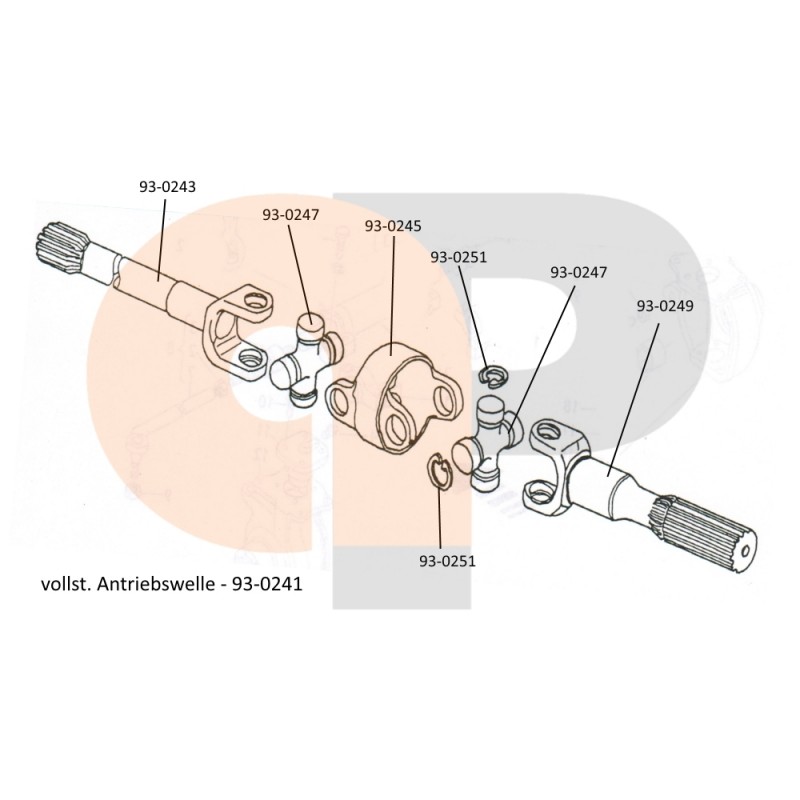Zetor Carraro Antriebswelle 930241  Ersatzteile » Agrapoint 