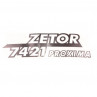 Zetor Schlepperbezeichnung - Aufkleber - Sticker - " ZETOR 7421 PROXIMA " - links 54.802.005 Ersatzteile » Agrapoint 