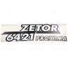 Zetor Schlepperbezeichnung - Aufkleber - Proxima 6421 - links 54.802.004 Ersatzteile » Agrapoint 