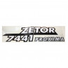 Zetor Schlepperbezeichnung - Aufkleber - Sticker - " ZETOR 7441 PROXIMA " - links 54.802.012 Ersatzteile » Agrapoint 