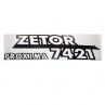 Zetor Schlepperbezeichnung - Aufkleber - Sticker - " ZETOR 7421 PROXIMA " - rechts 54.802.017 Ersatzteile » Agrapoint 