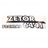 Zetor Schlepperbezeichnung - Aufkleber - Sticker - " ZETOR 6441 PROXIMA " - rechts 54.802.023 Ersatzteile » Agrapoint 