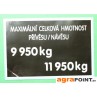Zetor UR1 Aufkleber Gewicht 59116685 Ersatzteile » Agrapoint
